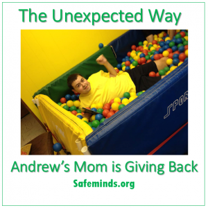 ending another to my friend’s husband who stood between me and my raging son at an autism-friendly Broadway Play concession stand during intermission last week, letting Andrew dig his nails into his arm, before managing to calm Andrew down.”